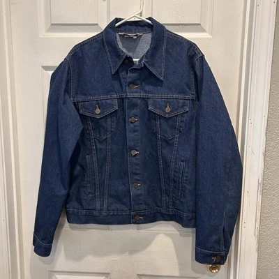 Chaqueta de Camionero Big Mac De Colección Para Hombre Azul Denim Lavado Oscuro Años 90 EE. UU. 46L Foto 1 de 4