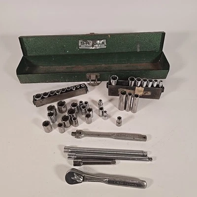 Craftsman 42Pc 1/4" Drive 6ptSocket Set Sae & Metric Ratchet Pry Bar Extensions  - Image 1 of 4