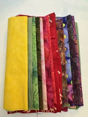 纪念品绗缝巴厘岛蜡染印花废布袋12码棉织物(4) — 第 1/4 张图片