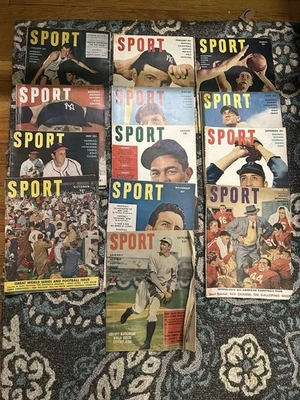Lote de 13 números de revista deportiva vintage - Completo 1950 + octubre 1949 - Portadas de los Yankees Foto 1 de 4