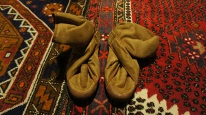 Vibram Furoshiki Shearling Brown Wrapping Sole Boots Mens 7-7.5(17UCF04) - Picture 1 of 8