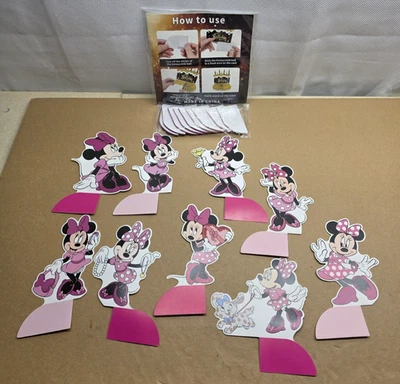 Centro de mesa decoraciones fiesta Minnie Mouse 9 panales Foto 1 de 2