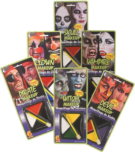 FACE PAINT MIXED COLORS RED WHITE BLACK GREEN YELLOW BLUE PURPLE Makeup Pallet - Image 1 of 1