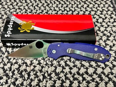 Spyderco Para 3 S110V Dark Blue C223GPDBL G10 - Image 1 of 4