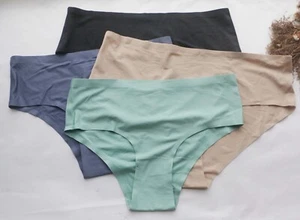 Women Briefs Smooth Seamless Solid Underwear Hipster knickers Panties S-M-L-XL - Picture 1 of 17