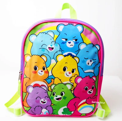 Care Bears Small Mini Backpack 11" Toddler Girls Bag Funshine Share Wish Bedtime