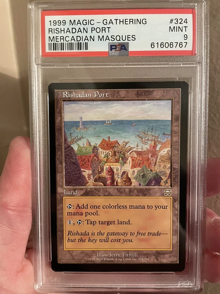 MTG Rishadan Port Mercadian Masques Rare Psa 9 Mint - Image 1 of 2