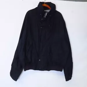 Vintage Nautica Navy Light Weight Jacket Hood XXL/2XL Hong Kong Striped Lining - Picture 1 of 10