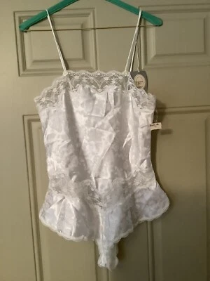 Christian Dior vintage white floral pattern lingerie petite romper with tags - Image 1 of 4