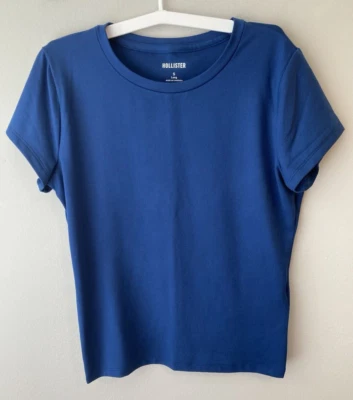 Camiseta Hollister Niños Azul Real Manga Corta Talla S Larga Nueva con Etiquetas Foto 1 de 4