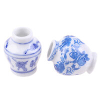 7pcs//set Miniature Dollhouse Ceramic Vase 1:12 Dollhouse Decorative Porcel Tu