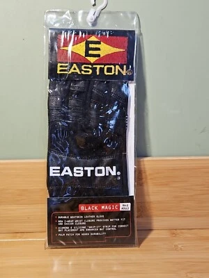 Guantes de Bateo Easton De Colección Black Magic (R/H) - ADULTO Pequeños Nuevos de Lote Antiguo Foto 1 de 4