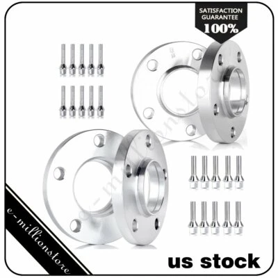 4 Pcs  12x1.5 studs 15mm thick  5x120 Sliver Wheel Spacers Fits BMW 328i xDrive - Imagem 1 de 4