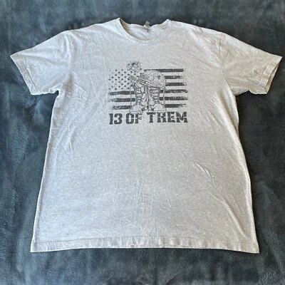 Camiseta gris soporte militar manga corta XXL para hombre "13 Of Them" Foto 1 de 4