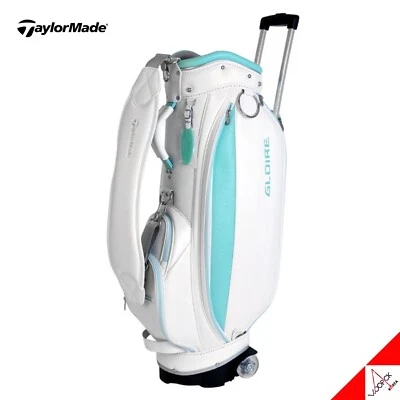 TaylorMade 2023 GLOIRE Women's Golf Wheeled Caddie Bag 5Way 3.7kg PU PE-White - Image 1 of 4