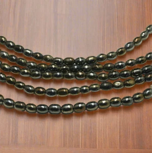 5 Stränge ovale Glasperlen 6 x 4 mm - Bild 1 von 12