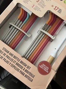 Ello Straw and Bottle Brush Set Family Pack, 17 Pieces - Picture 1 of 4