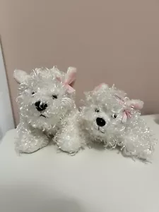 WEBKINZ and LILKINZ White Terrier Dogs Bundle no tag/code - Picture 1 of 3