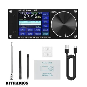 HAMGEEK ATS25 Pro+ FM SW SSB MW LW AIR SDR Receiver Aviation Band For Bluetooth - Picture 1 of 8