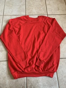 VINTAGE Hanes Pannill Crewneck Blank Sweatshirt Herren XXL Rot Made In USA, Neu! - Bild 1 von 9