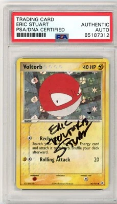 PSA Signed Eric Stuart Voltorb 80/101 Reverse Holo EX Hidden Legends - Image 1 of 2