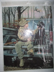 Letrero de hojalata Ducks Unlimited Black Labrador Forever Friends hecho en EE. UU. 13" X 16" - Imagen 1 de 3