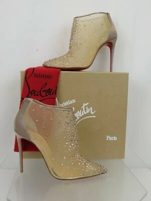 НОВЫЙ В КОРОБКЕ LOUBOUTIN CONSTELLA ЗАГРУЗКИ 100 ГОЛАЯ СЕТКА КРИСТАЛЛЫ БОТИЛЬОНЫ НАСОСЫ 40 $1695 - Изображение 1 из 4