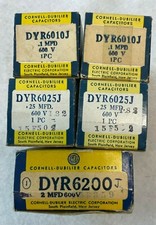 Nos Dykanol-Filled Capacitors Lot, Dyr 6111 Plus Dyr6010J, Dyr6025J, Dyr6200J