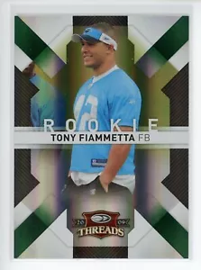 2009 Donruss Threads Retail Green #195 Tony Fiammetta RC Panthers /100 - Picture 1 of 2
