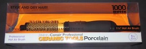 Conair Pro Ceramic Tools Porcelain Series 1.25 Inch 1000W Hot Air Brush