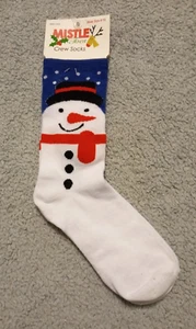 Calzini donna Majesty Mistle Toes PUPAZZO DI NEVE crew scarpa natalizia taglia 4-10 nuovi con etichette - Foto 1 di 2