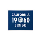1960 California License Plate YOM Registration Sticker - CA DMV - Free Shipping