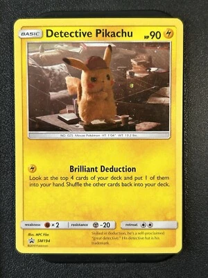 2019 Pokemon Sun & Moon Promos #SM194 Detective Pikachu Holo Black Star Promo NM - Image 1 of 2