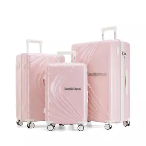 Luggage Set 3 Piece wiht Spinner Wheel TSA lock, PC+ABS Durable Hardshell Sui... - Picture 1 of 6