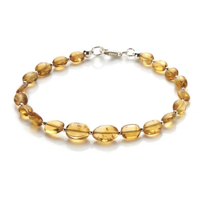 Madeira-Citrin / Zitrin Armband 925 Silber Armkette Z535 - Bild 1 von 4