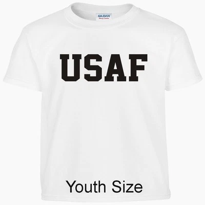 美国空军儿童男孩女孩 T 恤儿童儿童青少年合身 T 恤 T 恤 — 第 1/2 张图片