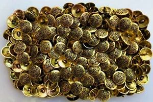 15mm 18mm 25mm Bright Gold Aged Coat of Arms Regiment Shank Buttons Q813 - Q813B - Picture 1 of 1