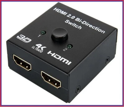 SDOPPIATORE HDMI FULL HD 1080P 4K 2 USCITE HDMI SPLITTER TV BIDIREZIONALE SWITCH - Immagine 1 di 4