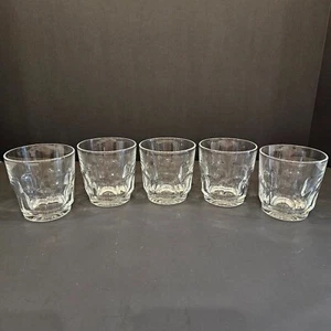 (5) Vintage Arcoroc France Whiskey/Cocktail Glasses. Paneled design.  (#172) - Picture 1 of 6