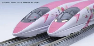 TOMIX N gage JR 500 7000 series Sanyo Shinkansen Hello Kitty 8-piece set - Picture 1 of 3