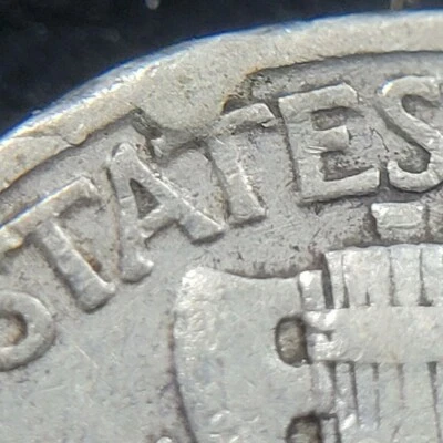 1939 Mercury Silver Dime Mint Error Reverse Unlisted CUD - Image 1 of 3