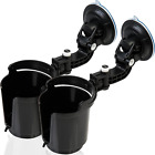 Zone Tech Recessed Folding Cup Drink Holder - 2-Pack Black Premium
