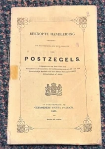 incredible original 1851 Netherlands Dutch How To Use Postage Stamps guidebook - Picture 1 of 8
