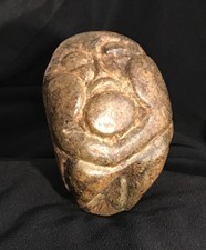 Olmec Or Chontal Pre-Columbian Standing Effigy Greenstone Figure Shaman Stone