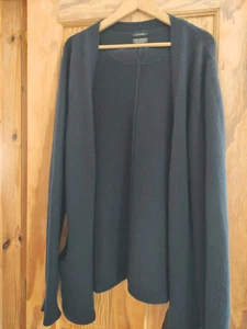 ALLSAINTS blue 100% cashmere, long, large open cardigan, size XXL - Picture 1 of 11