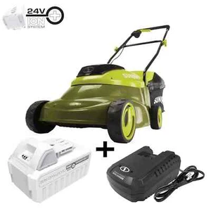 Sun Joe 24-Volt IONMAX Cordless Brushless Lawn Mower Kit | W/ 5.0-Ah Battery - Picture 1 of 1