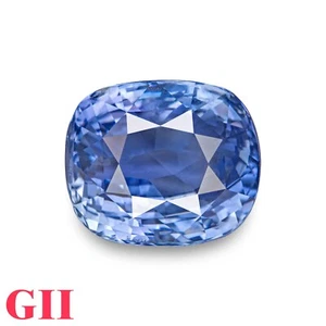 GII Certified CEYLON Blue Sapphire 6.31 Ct. Natural Untreated CUSHION Exquisite - Picture 1 of 9