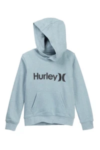 NWT Hurley Boy's Blue Gray Heather Logo Hooded Sweatshirt Long Sleeve 5/6/7 - Picture 1 of 1