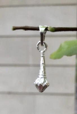 Ciondolo in argento sterling 999 Lord Hanuman Gada Mace - da indossare, tempi... - Immagine 1 di 4