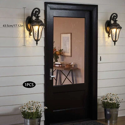 Lámpara de Pared Retro Vintage Lámpara Rústica Exterior Pared Patio Puerta Jardín EE. UU. Foto 1 de 4